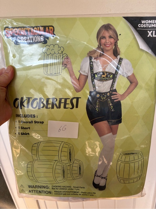 Spooktacular Creations Other - NWT Oktoberfest Women's Costume - Black and White Dirndl Style Outfit size XL